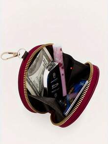 1pc Customized Personalized Coin Purse, Coin Holder Wallet, Birthday Gift, Mother's Day, Back To School, Graduation, Wedding Bride Anniversary Commemorative Gift - Multicolor - View 7