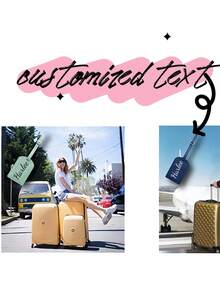 1 Stück personalisiertes Gepäckanhänger, elegant gravierter Name in Schrift, Material PU - Hochzeit, Geburtstag, Reisegeschenk, hochwertiger Gepäckidentifikator, geeignet für Taschen & Reiseorganisation - ideales Geschenk für Brautjungfern, Modeaccessoire, hochwertige Verarbeitung, Hochzeitsdekoration - Farbmischung - Übersicht 3