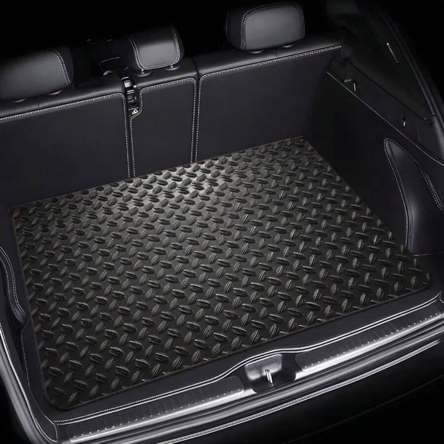 1pc Fit Car Trunk Liner Compatible For Most Vehicles - Heavy-Duty With Rhombus Mesh Design, Cargo Mat, Easy Installation Trunk For SUV, Sedan, Hatchback - 1PC - View 1