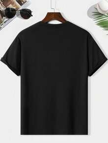 Disney Men's Casual T-Shirt, Stitch "Retro Surfing" Print (Black Front), Bold & Vibrant Design, Ideal For Lilo & Stitch Fans & Daily Wear - Black - View 2