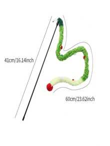 Interactive Cat Toy - Soft Plush Cat Teaser Wand, Suitable For Kitten Play, Pet Entertainment & Exercise Supplies - Multicolor - View 12