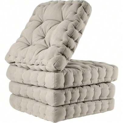 4 Sets Seat Pillows 40x40x8 Cm, 100% Cotton Soft Thick Cushions, Washable, Indoor Outdoor Use, Durable Comfortable Seat Cushions For Home Garden Patio Furniture