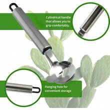 3 PCS Cactus Peeler 48x1.81in Multifunctional Cactus Peeling Stainless Steel, Groove Blade Design, Simple Operation, Hanging Design, Suitable Kitchen Cooking - View 3