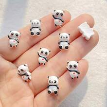 12/30个装 亮丽树脂可爱迷你卡通猫吊坠 - 节日主题DIY饰品 - 彩色 - 查看 2