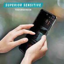 1pc Privacy Screen Protector, Anti-Peep Anti-Scratch Anti-Fall Tempered Glass, Compatible With Apple 16 Pro Max/16 Pro/16 Plus/16/16E/15 Pro Max/14 Pro Max/13/12/11/XS MAX/XR/Xi, 17/17 Pro/17 Pro Max/AIR Series Screen Privacy Film - Black - View 2