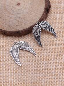 20pcs 21x19mm Double Angel Wings Charms Pendant For DIY Jewelry Making Necklace Keychain Phone Chain Bracelet Making Accessories Handmade Craft Making Findings - Wing - View 3