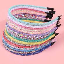 8 Peças Faixa de Cabelo Colorida com Lantejoulas Y2K Dopamina para Mulheres, Acessórios de Cabelo Versáteis, Doces e Bonitos para Uso Diário, Festa, Dança, Presente - Série de Coração de Lantejoulas e Resina de Cristal, Série de Estrela de Cinco Pontas, Viagem, Aniversário - Multicolorido - Visão 13