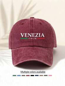 1顶水洗棒球帽，印有“VENEZIA”字样，复古美式简约休闲百搭时尚，高品质装饰配饰，适合所有季节，男女皆宜的必备时尚单品。 - 水洗帽 - 查看 15