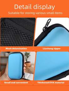 2pcs Data Cable Organizer Pouch & Playing Card Storage Box, 11.5 X 8 X 4 Cm, Protects Cards From Moisture And Dust, Suitable For Outdoor Activities (Random Color) - Multicolor - View 7