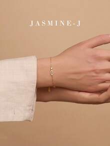 1pc S925 Sterling Silver Geometric Cubic Zirconia Square Bracelet, Minimalist Elegant Design, Suitable For Women's Daily Wear, Mother's Day Gift - Multicolor - View 12