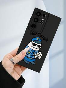 Ốp lưng Anime 2D trừu tượng, thiết kế độc đáo, sáng tạo, tối giản, cá tính, thích hợp làm quà tặng cho bạn bè, gia đình, người yêu hoặc chính bạn. Màu đen mờ, mềm mại, bảo vệ điện thoại, tương thích với Apple. Phiên bản quốc tế, không phải phiên bản nội địa. - màu đen - Xem 4