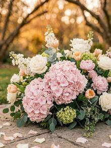 Nordic-Style Pink Hydrangea Artificial Stems – Premium Lifelike Faux Flowers For Home Styling, Ultra-Realistic Feel, Single Stem Green Hydrangea Requires No Maintenance, Ideal For Easter & Eid Al-Adha Table Arrangements. Perfect For Table Decor, Christmas Celebrations, Wedding Parties, Bridal Receptions, Outdoor Garden Decor, Ceremonies, Wedding Receptions, And Table Centerpieces. - Pink - View 6