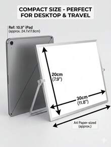 16" X 12" Double-Sided Magnetic Whiteboard, Includes 8 Whiteboard Markers, 6 Magnets, 1 Eraser, Small Whiteboard With Stand, Suitable For Drawing, Memo, To-Do List, School And More - Silver - 查看 5
