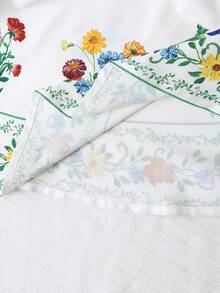 Đầm slip mùa hè cho bé gái, cạp chun, in họa tiết hoa cúc, thích hợp cho kỳ nghỉ biển và mặc hàng ngày. - trắng - Xem 9