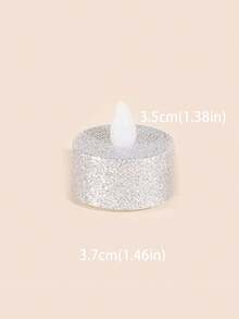 1 pièce Bougie électronique LED, or, argent, poudre rose, petite bougie de thé, décoration romantique pour proposition, éclairage cadeau de surprise pour anniversaire - lampe à bougie - Voir 6