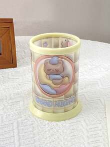 1个可爱卡通透明折叠笔筒 - 彩色 - 查看 6