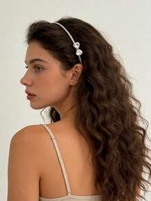 1pc Elegant Rhinestone Alloy Headband - Multicolor - View 7