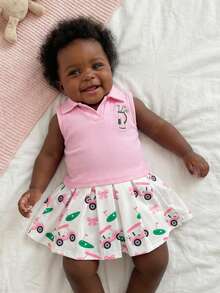 Young Girls Tank Top Co-Ords - Pink - View 4