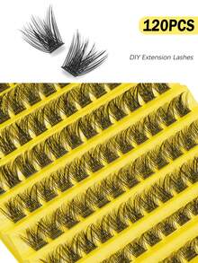 120PCS D Curl DIY Lash Clusters For Individual Lashes Volume Eyelashes Long-Lasting​ Eyelash Extensions Thick Natural Looking Fake Lashes Lash Clusters, Eyelash Clusters, Individual Eyelashes, Lashes, Fake Lashes - View 4