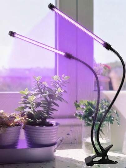 LED Plant Growth Light, Indoor Plant Grow Light, Red & Blue Dual Spectrum, Flexible Gooseneck, USB Powered, Adjustable Plant Lamp, Greenhouse Growing Light, Ideal For Desk Plants, Flowers, Potted Plants, Succulents, Seed Germination (Charger Not Included)