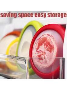 1/4pcs Reusable Sealed Food Storage Container Set, Includes Refrigerator Vegetable & Fruit Fresh-Keeping Box, Avocado Fresh-Keeping Box, Tomato Fresh-Keeping Box And Fruit Fresh-Keeping Box, Kitchen Accessories, Keep Fruits & Vegetables Fresh, Rust-Proof - Multicolor - View 3