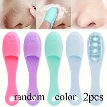 Bộ 2 cọ silicon vệ sinh mũi, cọ silicon làm sạch môi và mũi, cọ rửa mặt, cọ silicon mini làm sạch mũi và mặt để chăm sóc da - Massage và làm sạch sâu. - Nhiều màu - Xem 1