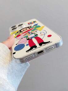 Officially Licensed Paul Frank Transparent Perforated Phone Case, Full-Body Monkey Face Drop Protection With Camera Cover, Cartoon Monkey Geometric Pattern, New Design Compatible With Iphone 13/14/15/16/17 Pro Max - Multicolor - View 6