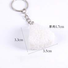 1pc Creative Sushi Rice Ball Keychain, Interesting Simulated Food Keychain Pendant, Suitable For Men And Women, Simulated Japanese Salmon Sushi Rice Ball Seaweed Keychain Pendant, Small Gift - Multicolor - View 15