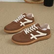 2026新款女士平底休闲运动鞋 - 棕色 - 查看 1