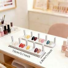 1 Set Reusable White Nail Sticker Holder, Portable Snap-In Fake Nail Display Stand, Rectangular Acrylic Nail Art Practice Display Rack, Acrylic Painting False Nail Sticker Practice Holder, Manicure Tool - Multicolor - View 8