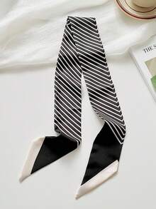 6条极简线条图案窄长围巾，可作腰带、领带、头巾使用 - 6pcs線條 - 查看 7