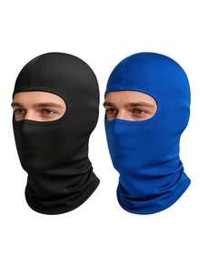 1 buah/2 buah Balaclava Warna Polos Unisex, Masker Wajah Tahan Angin untuk Aktivitas Luar Ruangan, Penghangat Leher, Cocok untuk Pemakaian Sehari-hari, Bersepeda, dan Acara Lainnya - MultiWarna - View 24