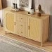 This Modern Style Sideboard, Equipped With Drawers, Shelves And Wood-Effect Metal Legs, Is A Versatile And Essential Piece Of Living Room Furniture. - Camel - View 2
