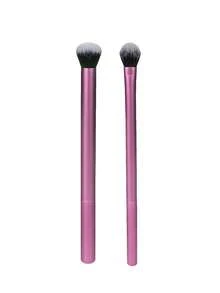 2支眼影晕染化妆刷，适用于眼影和眼线，也可用于修饰眉毛和打造精致妆容，纯素且不经动物实验，化妆刷套装 - 紫色 - 查看 9