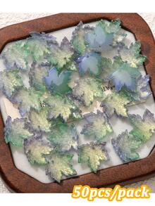 50颗16*15mm彩色渐变釉面枫叶吊坠DIY饰品制作散珠，适用于手链、项链、耳环、手机挂饰、包包挂件，创意生日礼物 - 楓葉 - 查看 8