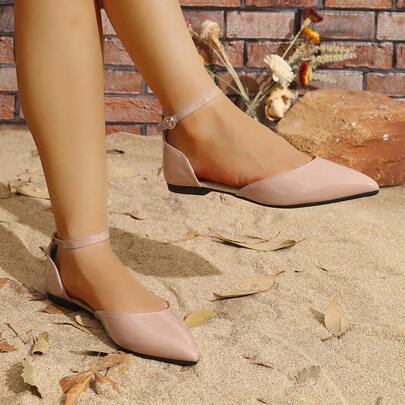 Women's Pointed Toe Hollow Out Flat Shoes