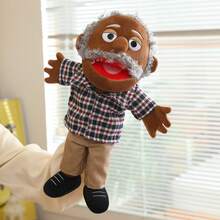 1个趣味卡通全身手偶毛绒玩具，互动家庭游戏，幼儿园讲故事道具，儿童生日/儿童节/母亲节/复活节礼物 - 彩色 - 查看 22