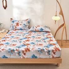 3件套3D立体印花卧室床单套装（1张床单+2个枕套），亲肤面料，含枕套，不含枕芯，家用床上用品套装，可机洗 - 桔然之間 - 查看 2