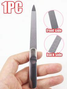 5pcs/2pcs/1pc Stainless Steel Nail File, Double-Sided Metal Nail File. Suitable For Natural Nails. Hand Care. Foot Care. Manicure Tools, Nail Trimming Tools. - Silver - View 9