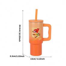 Miniso 1个迪士尼疯狂动物城尼克/朱迪保温杯，720毫升/24.35盎司，咖啡保温杯，520毫升/17.59盎司，带吸管不锈钢保温杯，720毫升/24.35盎司，持久保温，握感舒适，适合作为生日礼物 - 彩色 - 查看 10