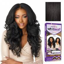 Sensationnel What Lace 13X6 Wigs - Latisha Lacefrontal Hand Tied Glueless Synthetic With Natural Density Preplucked Hairline (Jet Black 1) - Off Black 1B - 查看 2
