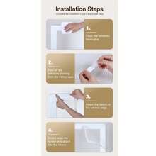 自粘式白色窗户防蚊纱窗,隐形防蚊蝇透气网帘,可拆卸,无需钻孔即可轻松安装,适用于客厅、卧室等场所。 - 白色包邊 - 查看 12