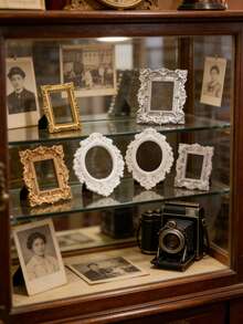 4件套复古维多利亚风格迷你相框装饰，复古迷你相框拍摄道具，DIY拍摄场景装饰，娃娃屋配件，DIY迷你房屋家具模型，手工爱好，迷你装饰，创意展示，珠宝定位框，珠宝展示道具，生日毕业礼物，家居装饰，房间装饰 - 多色 - 查看 3