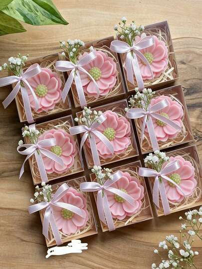 1个小花朵硅胶蜡烛模具，多用途雏菊模具，适用于DIY手工工艺品、翻糖蛋糕装饰、肥皂、香薰蜡烛、软糖烘焙，硅胶模具，情人节、母亲节、复活节适用。