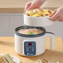 57.48oz Multi-Function Smart Rice Cooker, Convenient Steamer All-In-One Pot, Overheat & Dry Burning Protection, 6 Cooking Modes, Mini Steamer Double Layer Non-Stick Pot, Suitable For 1-2 People To Cook Rice, Soup, Pasta, Steak, Etc. - EU E Type Plug(220-240V) - View 2