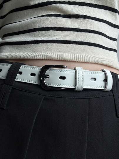 Thắt lưng denim bản rộng dành cho nữ, thắt lưng quần kiểu Hàn Quốc trang trí tối giản phong cách retro dành cho học sinh, phong cách Ins