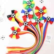 Colorful World Cup Theme Headband, Football Fan Cheer Party Holiday Bow Hair Accessory - Multicolor - View 5