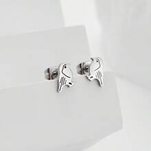 1 Pair Golden Earring In The Shape Of A Bird, With A Cute And Delicate Style. It Is Perfect For Daily Wear And Makes A Wonderful Gift. - GED955 - View 8