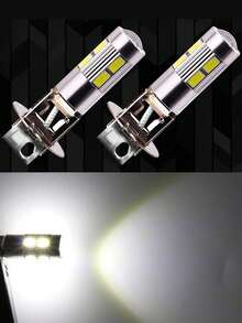 2个5630 SMD 10 LED H1 H3 6000K汽车雾灯/前大灯/行车灯灯泡 12V 白色内饰转向灯 - A - 查看 3