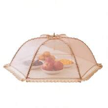 Breathable Food Cover, New Foldable Tabletop Food Cover, Food Protector, Dust-Proof, Insect-Proof, Fly-Proof, Household Food Cover Umbrella - Brown - View 8